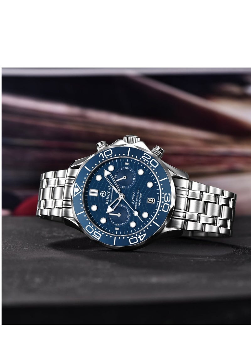 بيرسيجار ساعة Bersigar BG-1713 Ocular Luxury Design مقاومة للماء من الفولاذ المقاوم للصدأ  - Image 2