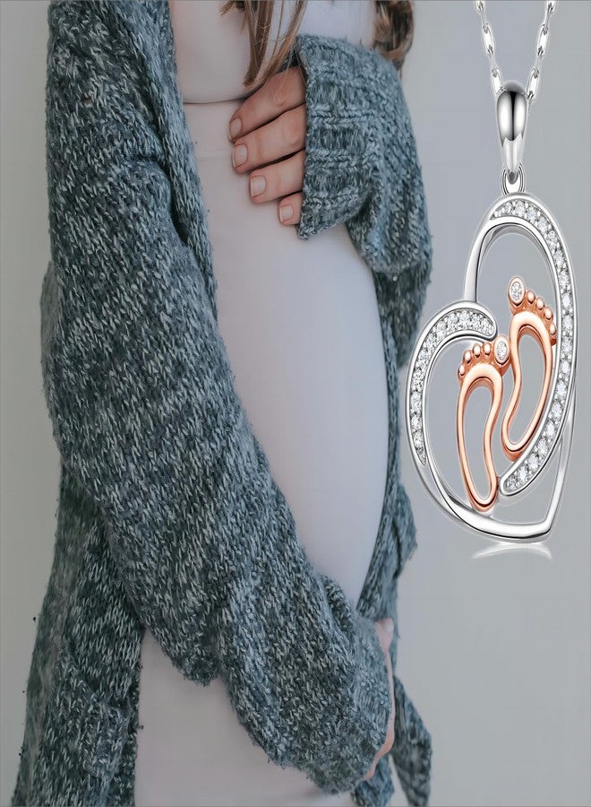 MANBU Pregnancy Gifts for First Time Mothers: Mom to be Necklace Bracelet Earrings for Expecting Women Gifts for Pregnant Wife Daughter Sister Friends (necklace) - Image 5