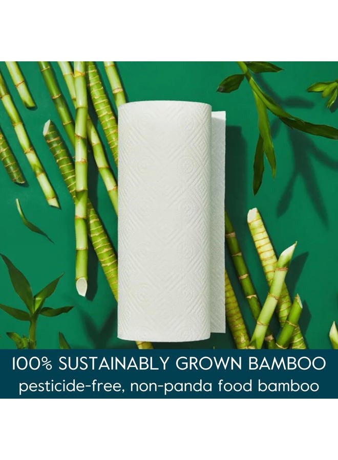 Grove Co. Bamboo Paper Towels, Tree Free & Sustainable Kitchen Paper Towels, Strong & Absorbent with Custom Select Sheets for Less Waste, Zero Plastic Waste. 140 x 2-ply Sheets per Roll, 6 Pack Rolls - Image 5