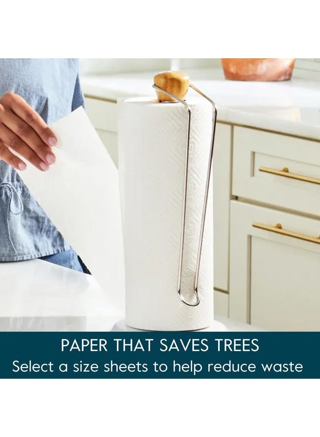 Grove Co. Bamboo Paper Towels, Tree Free & Sustainable Kitchen Paper Towels, Strong & Absorbent with Custom Select Sheets for Less Waste, Zero Plastic Waste. 140 x 2-ply Sheets per Roll, 6 Pack Rolls - Image 3