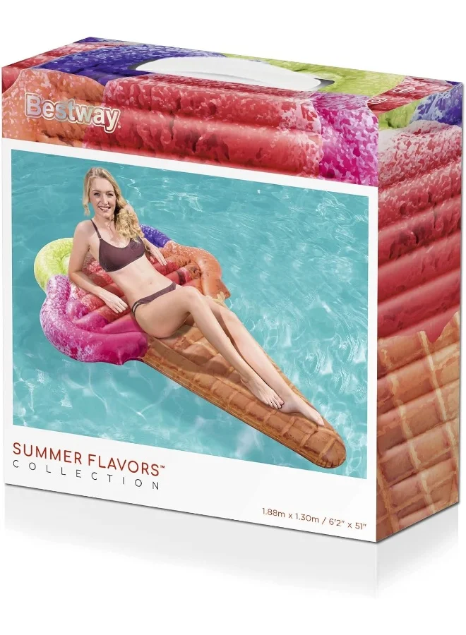 Bestway Lounge Ice Cream Mat, 188X130, Multicolor 6.2x51inch