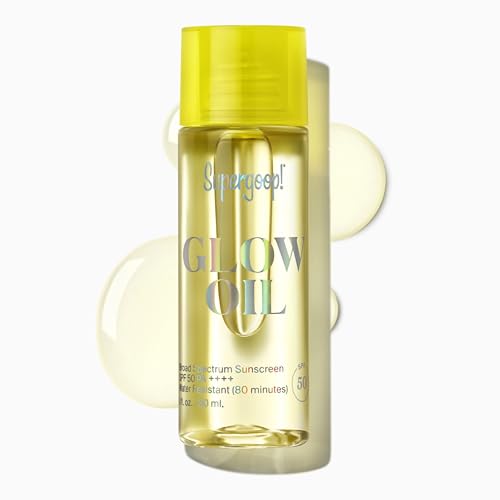 Supergoop Glow Oil 1 fl oz SPF 50 PA Vitamin E Body Oil Broad Spectrum Sunscreen Protection With Marigold Meadowfoam Grape Seed Extracts - Image 1