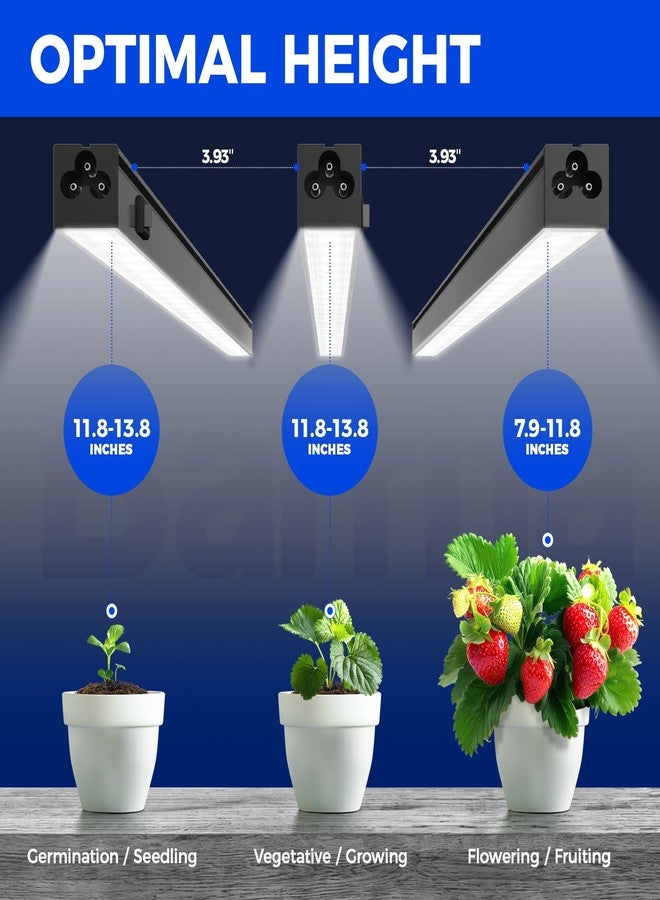 Barrina Plant Grow Lights, 5000K Full Spectrum Daylight White, T5 LED Grow Light Strips, 1ft Growing Lamp with Magnetic Bar, Plant Lights for Indoor Plants, Greenhouse, Black Cover, Linkable, 8 Packs - Image 5