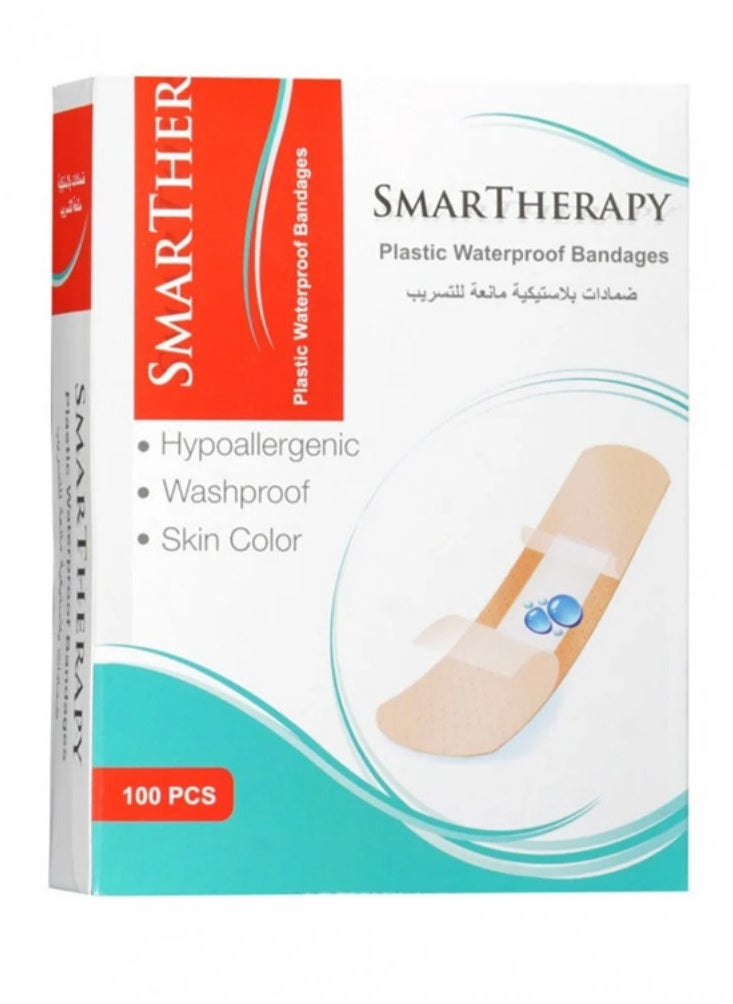SMARTHERAPY - 100 PCS Box Standard Plastic Waterproof Bandages – Size 19*72mm - Image 1