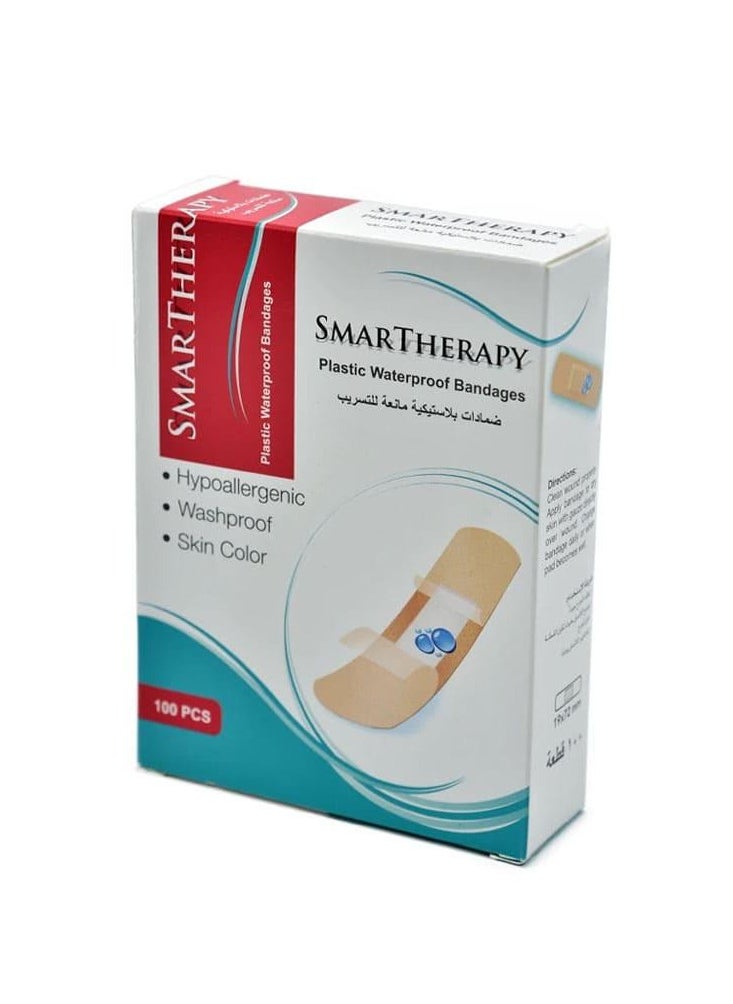 SMARTHERAPY - 100 PCS Box Standard Plastic Waterproof Bandages – Size 19*72mm - Image 1
