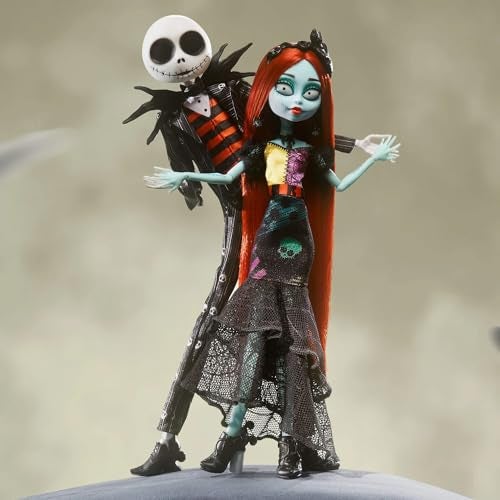MONSTER HIGH مجموعة دمى جاك وسالي من مونستر هاي سكولكتور من فيلم كابوس قبل عيد الميلاد من ديزني HNF99 - Image 3