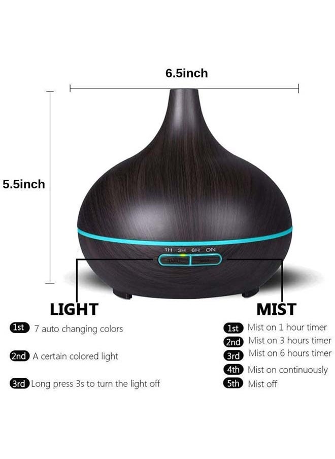 SKY-TOUCH - 10W Essential Oil Diffuser, 550ml Oil Diffuser with 4 Timer, Aromatherapy Diffuser with Auto Shut-off Function, Cool Mist Humidifier BPA-Free for Bedroom Home - Image 1