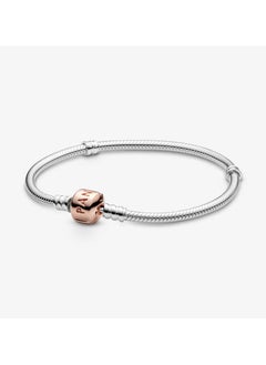 PANDORA Silver bracelet with Pandora Rose clasp, Size 19cm  - Image 1