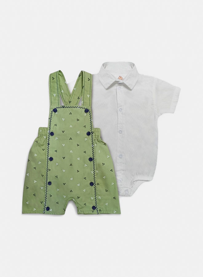 BabyShoora Baby Boy Summer Ss Romper Set  - Image 1