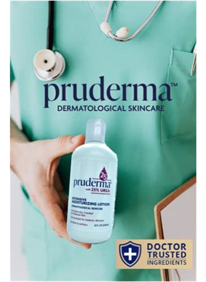 pruderma - Pruderma Urea Lotion 25% 8 OZ - Foot Lotion for Dry Cracked Heels and Hands. Intense moisturizer for Feet, Knees, Elbows - For Rough, Dead & Dry Skin - Image 1