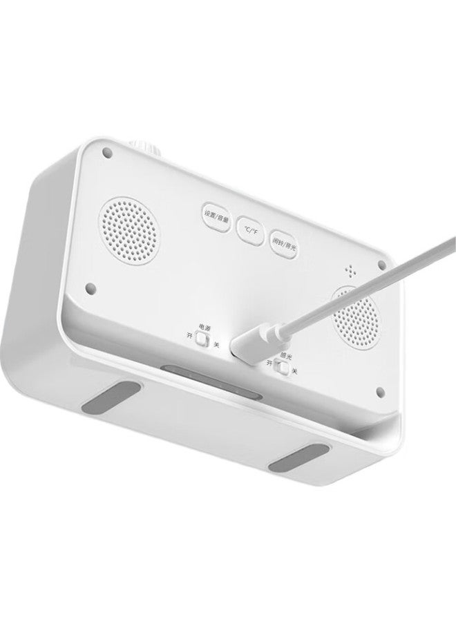 Compas Electronic Student Alarm Clock Visual Timer Night Light Children Countdown Time Manager 2818 White - Image 2