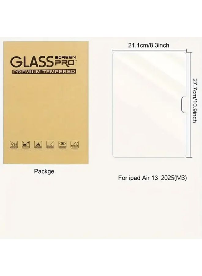 Tempered Glass Screen Protector For iPad Air 13 Inch 2025 Model Anti Fingerprint Easy Install - Image 2