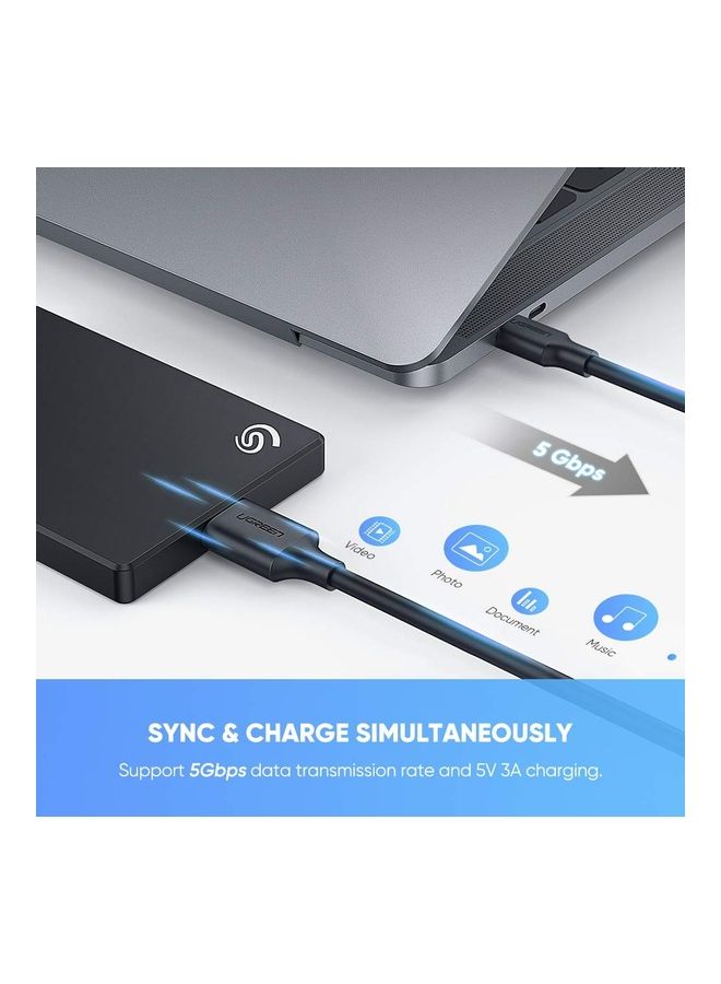 يو جرين كابل محرك أقراص SSD خارجي محمول من مايكرو USB B إلى Type C بمنفذ USB 3.0 - Image 2