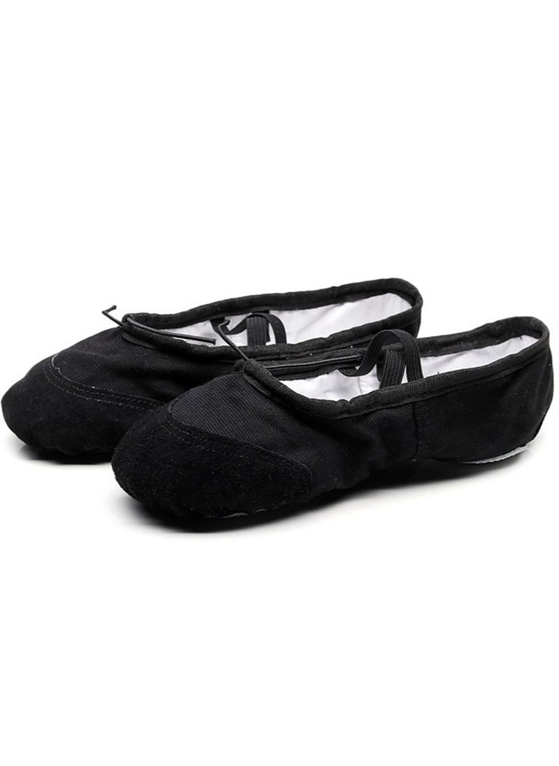 Loquat - Dancing Shoes Soft Bottom Practice Ballet with Cloth Head Shoes for Girls - Image 1