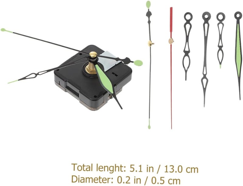 Luminous Pointer Movement Clock Mechanism Long Shaft for Craft Clocks DIY Wall - Image 2