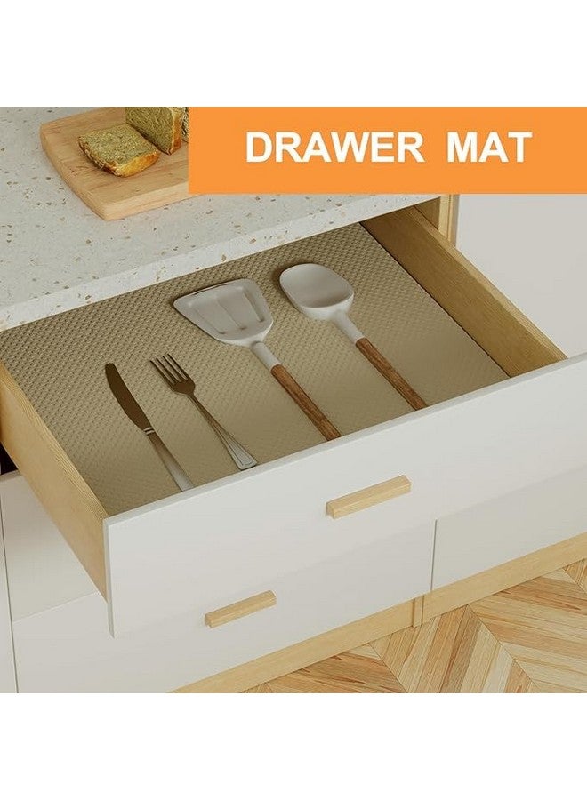 ElastPro Ethylene Vinyl Acetate Solid (50 Cm X 5 M) Beige Anti-Slip Eva Mat For Fridge, Kitchen Drawer, Shelf Liner (Rounddots Texture Beige) - Image 3