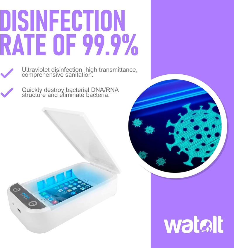 Watolt UV Light Sanitizer - Cell Phone Sanitizer Sterilizer Cleaner Box for Smartphone iPhone - Image 2