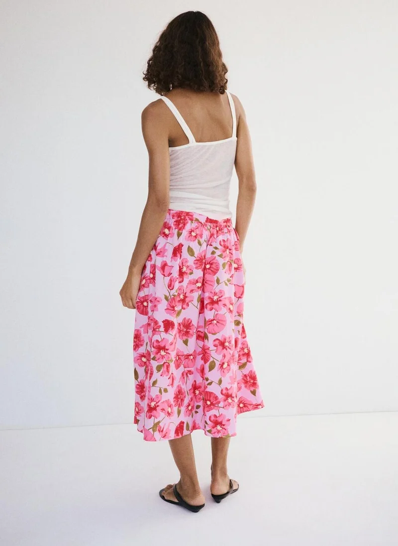 Mango 85-ROSA Midi Skirt 100% Cotton for Women | Best Price UAE
