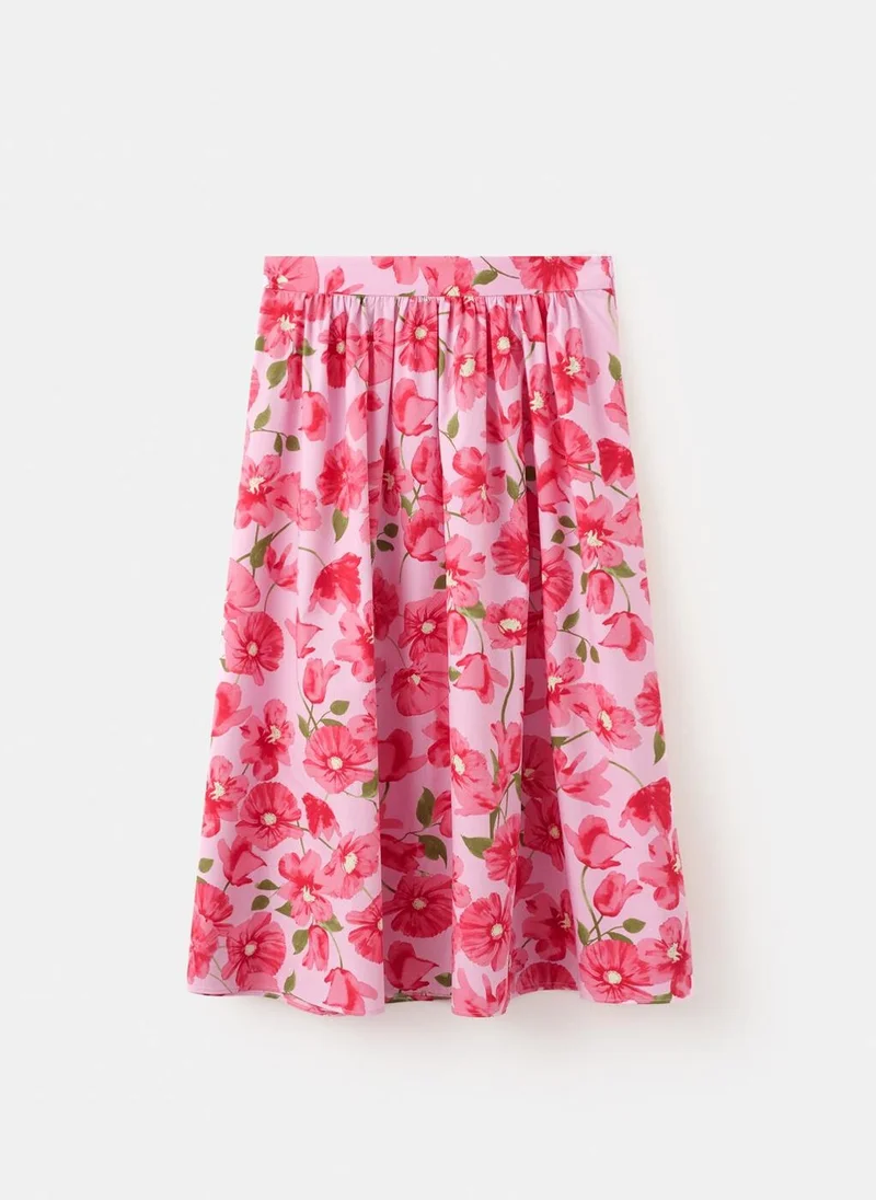 Mango 85-ROSA Midi Skirt 100% Cotton for Women | Best Price UAE
