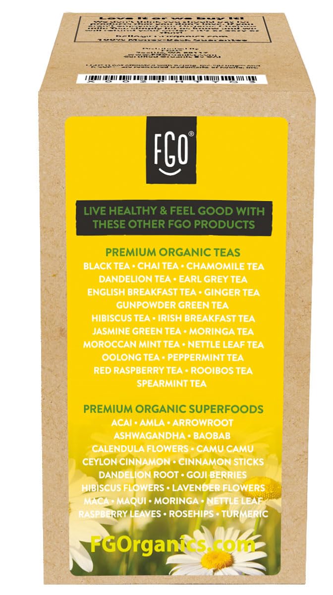 FGO Organic Chamomile Tea K-Cup Pods for Keurig, 24 Count (Pack of 1), Naturally Caffeine-Free Herbal Tea, USDA Organic, Non-GMO, & Recyclable - Image 5