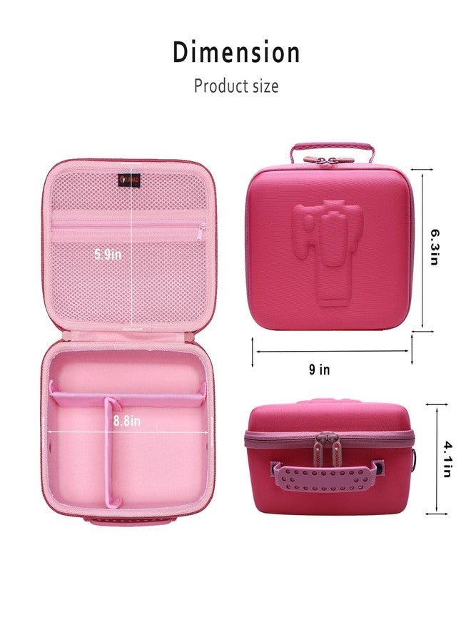 XANAD Camera Case Compatible with Canon EOS Rebel T7/R50/R6 Mark II/R100/R50 V/T6/R8/R10/R5 Mark II/RP/R7/5D Mark IV/SL3/R5/T100 DSLR SLR Camera,Lens,Tripod,with Shoulder Strap and 4 Dividers(Pink) - Image 3