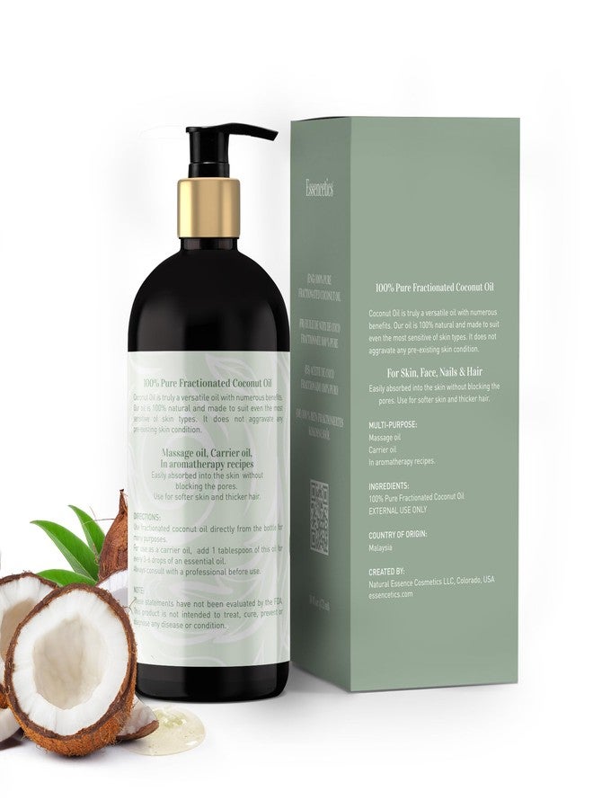 Essencetics زيت جوز الهند من إيسينسيتكس 16 أونصة - 100% زيت جوز هند نقي وطبيعي للبشرة والجسم والوجه والشعر - زيت تدليك عضوي مضغوط على البارد للعلاج بالتدليك وليلة المواعدة - Image 2