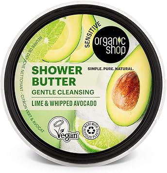 Organic Shop Gentle Cleansing Shower Butter Lime and Whipped Avocado 250 ml - Image 2
