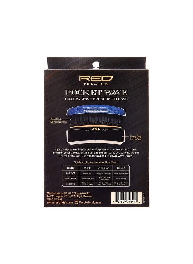 Red by Kiss Red Premium Pocket Wave Bow Wow Curved Palm Brush Hard Bristles  - Image 3