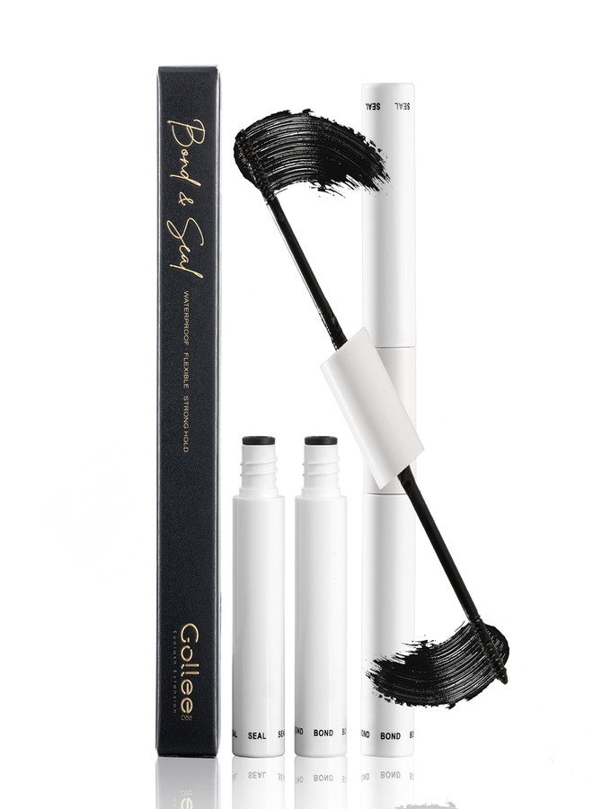 GOLLEE لاصق رموش ومثبت مقاوم للماء يدوم طويلاً 2 في 1 لاصق مجموعات الرموش لتمديد الرموش سهل الاستخدام في المنزل مناسب للعيون الحساسة - Image 1