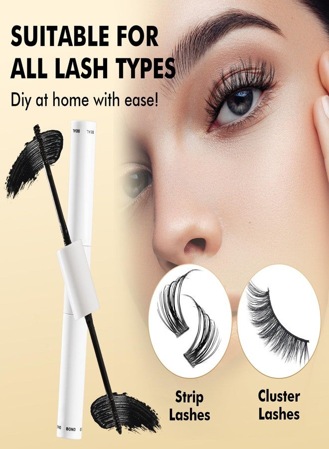 GOLLEE لاصق رموش ومثبت مقاوم للماء يدوم طويلاً 2 في 1 لاصق مجموعات الرموش لتمديد الرموش سهل الاستخدام في المنزل مناسب للعيون الحساسة - Image 5