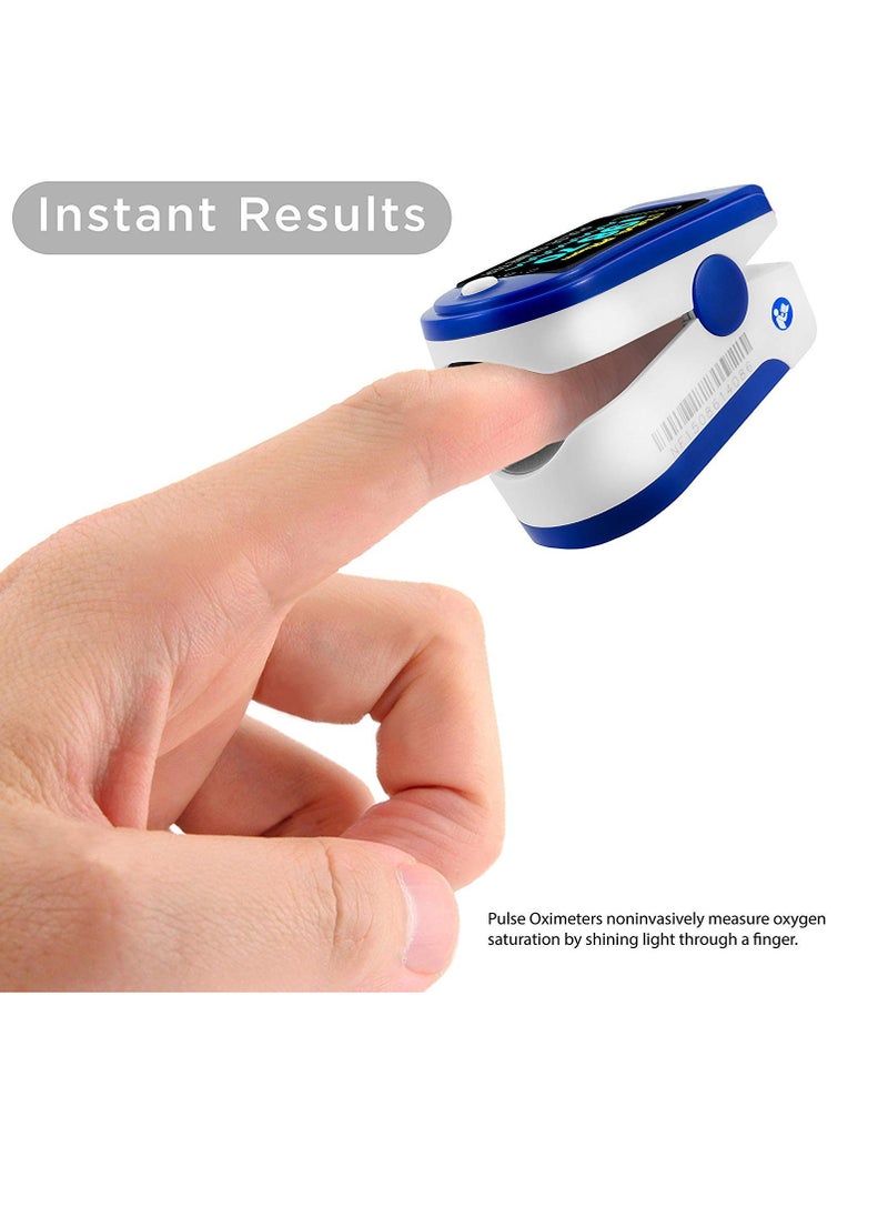 FaceLake - Pulse Oximeter Fingertip, Blood Oxygen Saturation Level (SpO2) and Heart Rate Monitor, Portable Carry Case, Lanyard, Batteries - Image 1