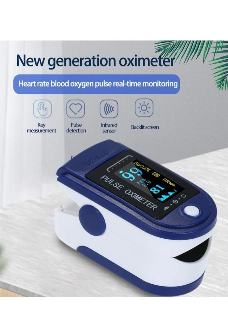 FaceLake - Pulse Oximeter Fingertip, Blood Oxygen Saturation Level (SpO2) and Heart Rate Monitor, Portable Carry Case, Lanyard, Batteries - Image 1
