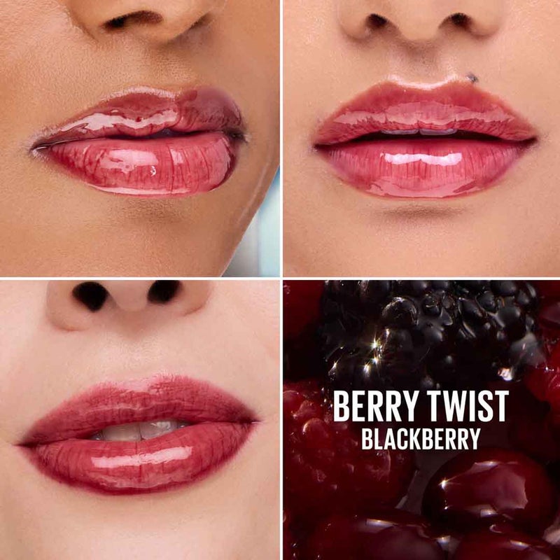 ميبيلين نيويورك Maybelline New York Lifter Gel Oil-in-Gel Lip Gloss 008 Berry Twist، لمعان زجاجي، تركيبة مرطبة بحمض الهيالورونيك وزيت الباشن فروت - Image 2