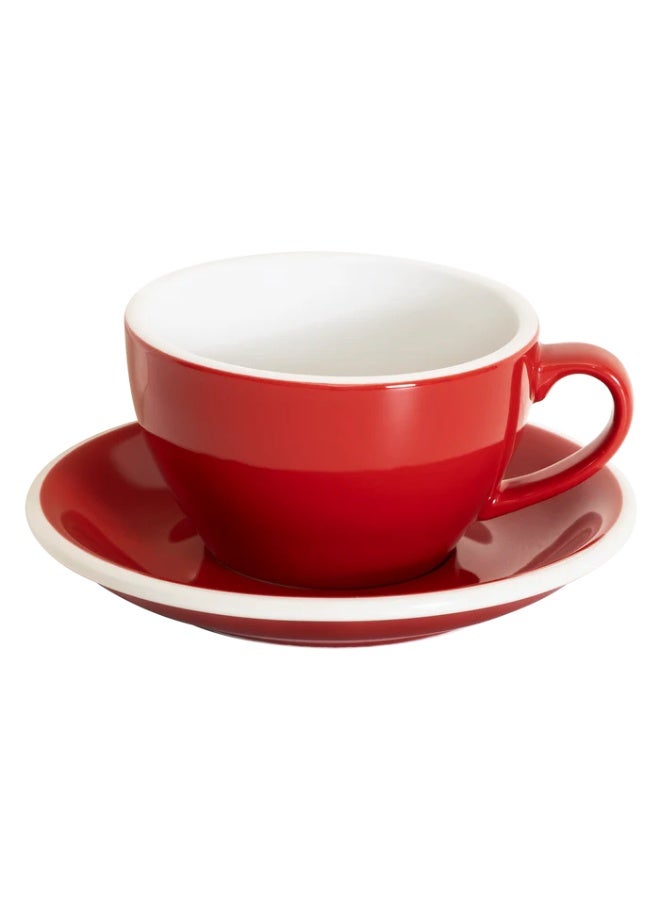 Loveramics Egg 250ml Porcelain Cappuccino Cup And Saucer Red