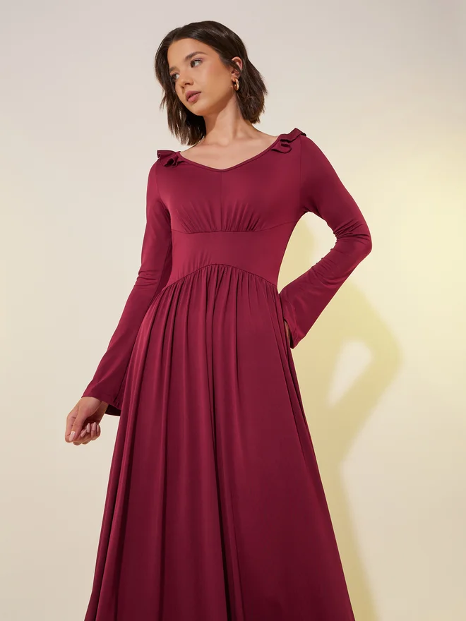 Take Two Ruffled Hem Maxi Dress
