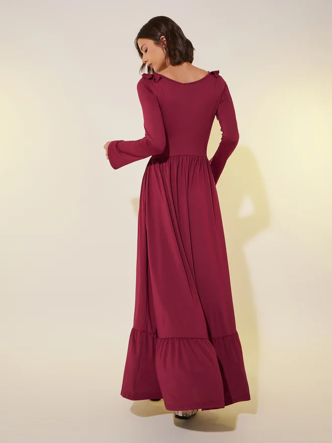 Take Two Ruffled Hem Maxi Dress