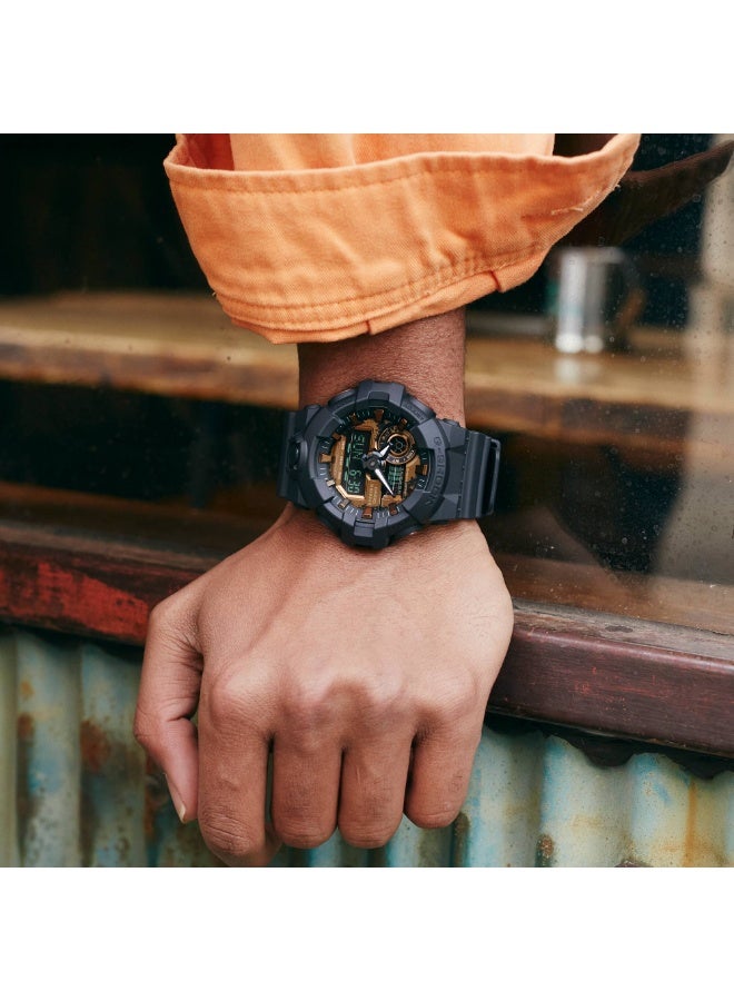 CASIO G-SHOCK GA-700RC-1ADR Analog-Digital Men’s Watch, Shock Resistant, 200M Water Resistant, Black Resin Strap - Image 5