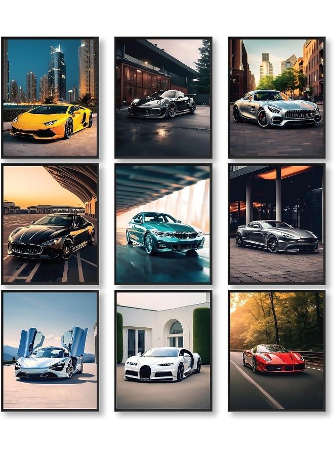 97 DECOR Super Car Posters for Boys Room - Modern Car Wall Art Prints, Sport Car Poster for Men, Racing Car Room Decor for Teen Boys Bedroom, Cool Supercars Artwork Pictures Decoration (8x10 UNFRAMED) - Image 1