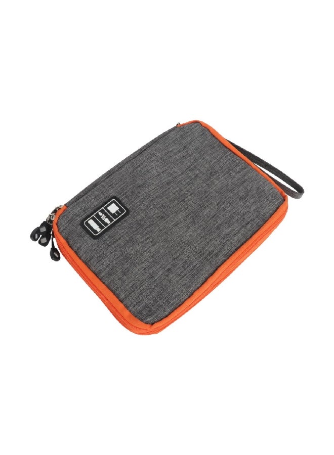 AUTOSMART Zipper Closure Double Layered Waterproof Travel Bag Orange and Black T23670 - Image 3