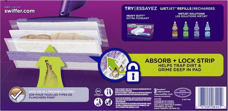 Swiffer WetJet Hardwood Floor Cleaner, Spray Mop Pad Refill, Multi Surface, 12 Count (Packaging May Vary) - Image 2