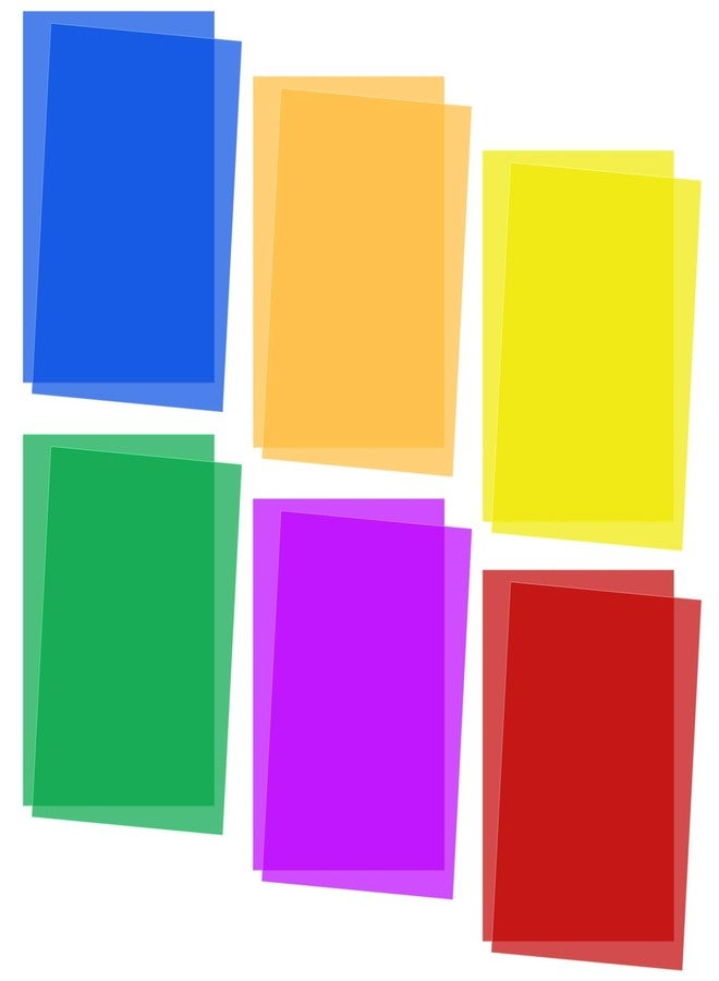 ElevateTech Colored Overlays for Dyslexia, 12Pcs Dyslexia Reading Sheets Dyslexia Reading Strips Dyslexia Tools Colored Transparency Sheets for Kids Dyslexia Irlens ADHD and Visual Stress A5 Size - Image 1