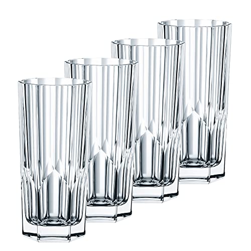 Nachtmann Aspen Collection Highball Glasses, Set of 4, Long Drink Glass, 11- ounce Tall Drinking Glassware, for Mix Drinks and Cocktails, Made of Crystal Glass, Clear, Dishwasher Safe - Image 1