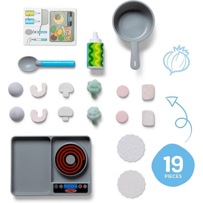 Melissa & Doug Water Wow! Simmer & Stir Stove Top Playset (19 Pieces) - Image 2