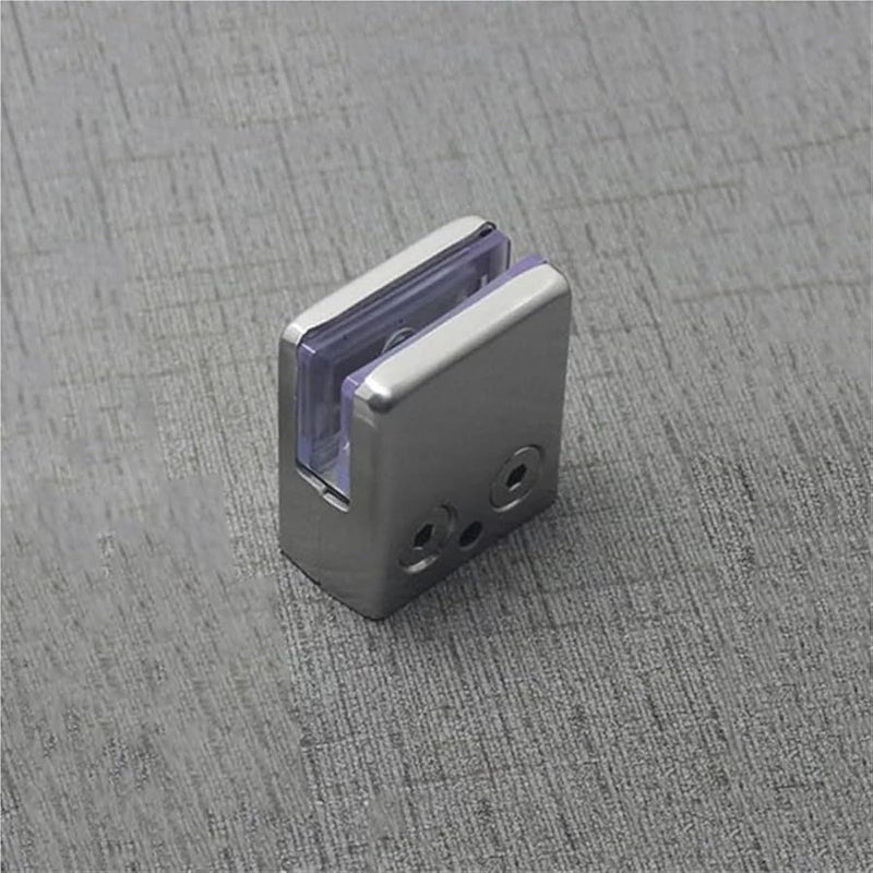 Stainless Steel Glass Shelf Brackets 10Pcs Silver Square Clamp Holder For Handrails - Image 3
