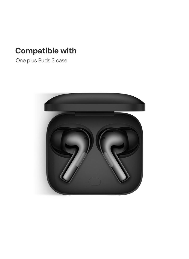 O Ozone Silicone Case For OnePlus Buds 3 Case with Keychain, Soft Silicone Full-Body Shockproof Protective Skin Headphone Cover for Men Women- White - Image 2