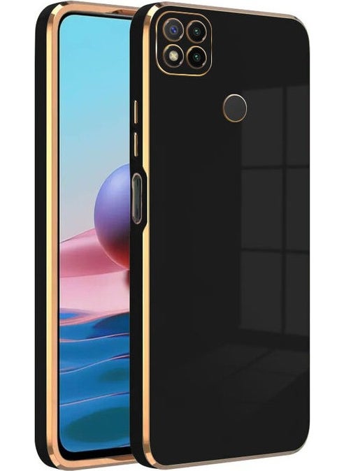 Case World Xiaomi Redmi 9c Cover Laser Cut Luxury Silicone Case with Camera Protection - Black  - Image 1