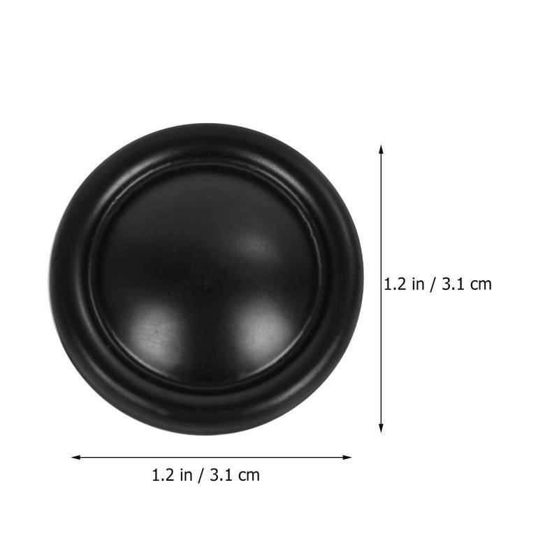 Matte Black Round Cabinet Knobs Kitchen Cupboard Pulls Wardrobe Handles 10Pcs Set - Image 3