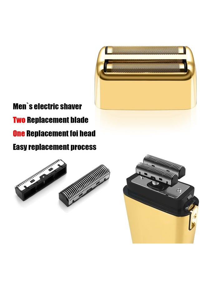 Amorka Replacement Foil and Cutters for BaBylissPRO Barberology Double Foil Shaver, Replacement Foil for BaBylissPRO Barberology FXFS2 Shaver, Golden - Image 4