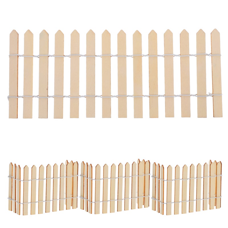 📦 ألواح سياج خشبي مصغر لتزيين الدمى - Image 1