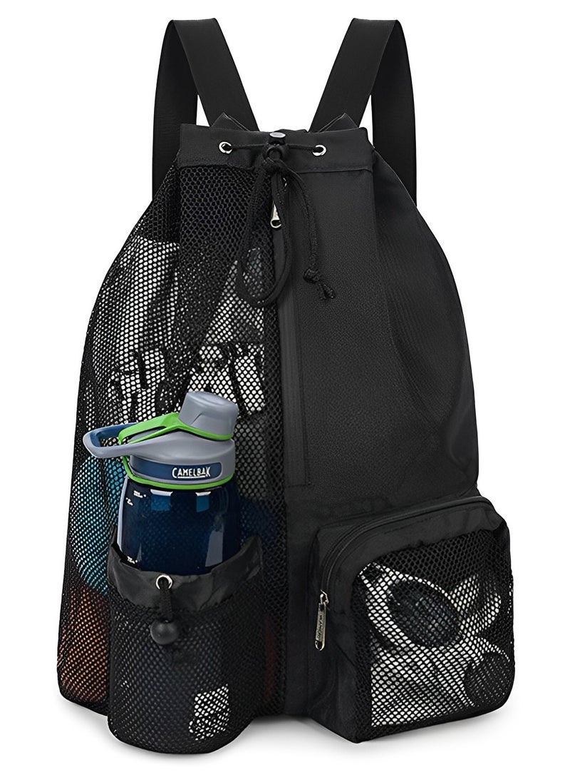 Skycare Swim Bag Mesh Drawstring Backpack With Wet Pocket Beach Backpack For Swimming, Gym, And Workout Gear  - Image 1